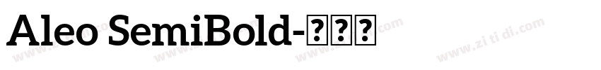 Aleo SemiBold字体转换